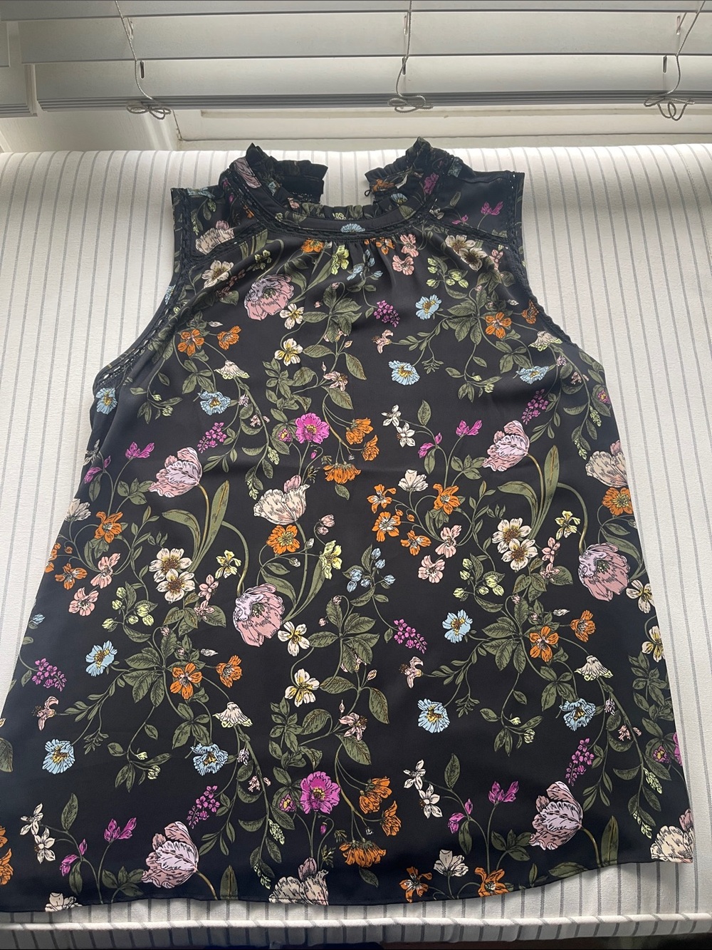 Black Floral Sleeveless top